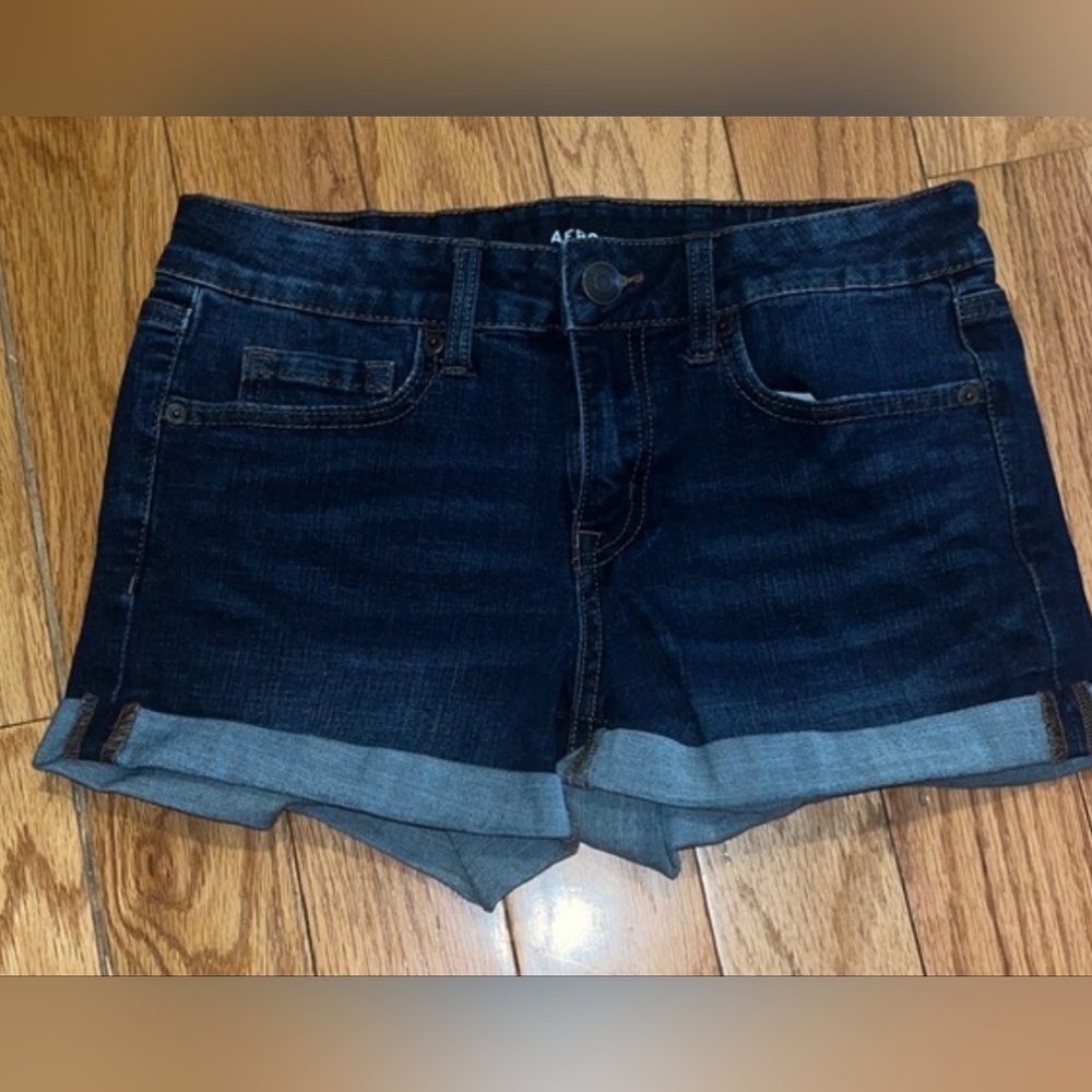 Aero Dark Blue Jean Shorts
